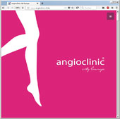 Webdesign für die angioclinic city lounge, Berlin
